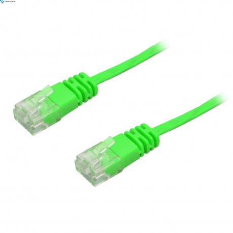 Ultra Flat CAT6 Green 0.3 m Network Cable