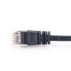 Ultra Flat CAT6 Black 0.3 m Network Cable