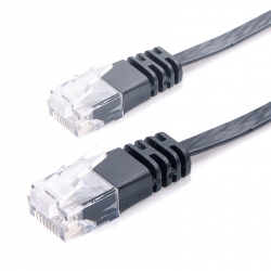 Ultra Flat CAT6 Black 1 m Network Cable