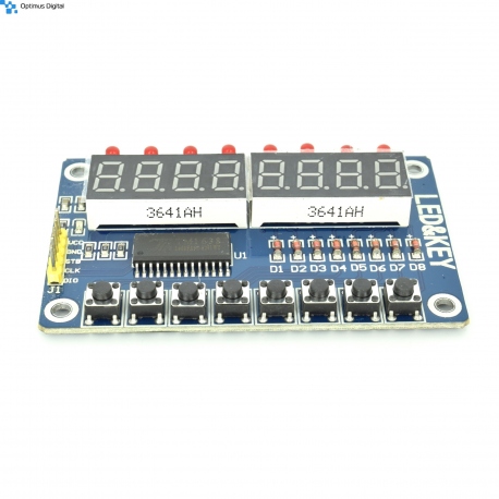 TM1638 8 Digit LED Display with Buttons