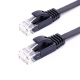 Super Flat RJ45 CAT6 Black 0.3 m Network Cable