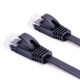 RJ45 CAT6 0.5 m Black Flat Network Cable