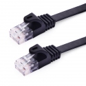 Flat RJ45 CAT5e Black 0.3 m Network Cable