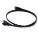 Cablu de Retea, Plat, RJ45, CAT5e, Negru, 0.5 m