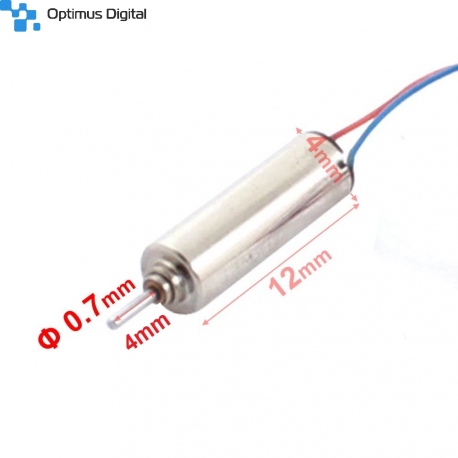 Motor Coreless de Mare Viteză  4 x 12 mm (60000 RPM la 3.7 V)