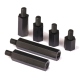 Pilon Hexagonal din Plastic, Negru, M3 de 20 mm cu Cap de 6 mm