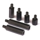 Pilon Hexagonal din Plastic, Negru, M3 de 10 mm cu Cap de 6 mm