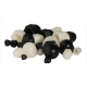 Plastic Nuts with Cover, Black, M3