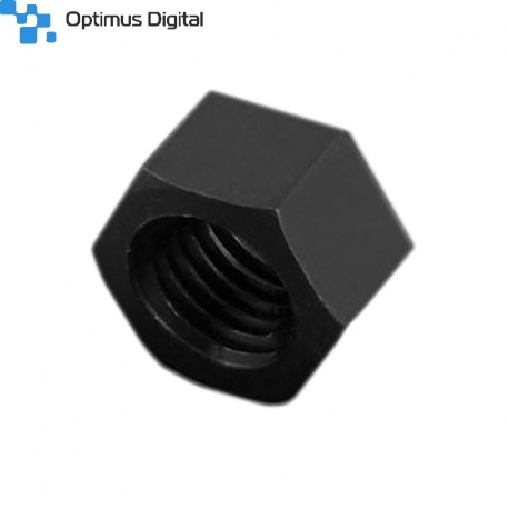 Plastic Hexagonal Nuts, Black, M3