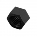 Plastic Hexagonal Nuts, Black, M3