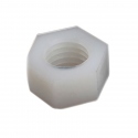 Plastic Hexagonal Nuts, White, M3