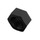 Plastic Hexagonal Nut, Black, M2