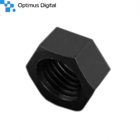 Plastic Hexagonal Nut, Black, M2