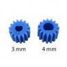Blue M0.5 Plastic Gear for 3 mm D Shaft