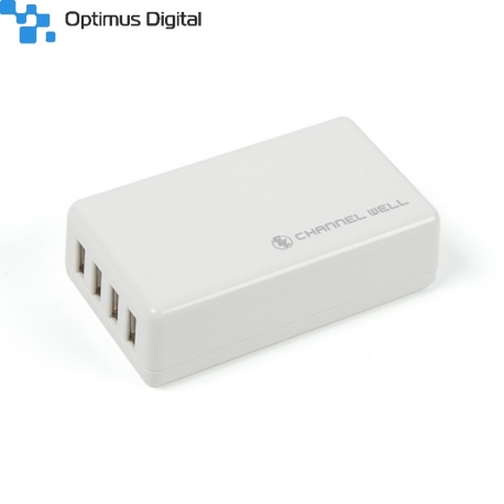 USB with 4 Ports 25W 5A Charger (EU Plug)