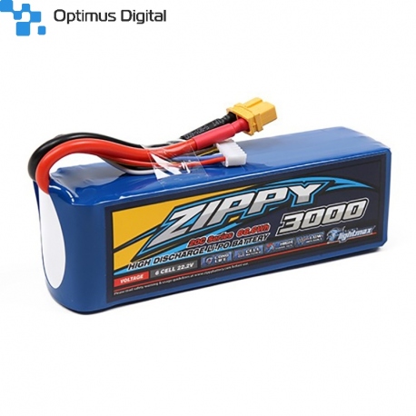 LiPo ZIPPY Flightmax 3000 mAh 6S 20C Battery with XT60U Connector