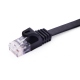 Network Cable, Flat, RJ45,CAT5E, Black, 0.3m