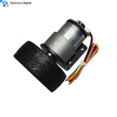 Motor cu Reductor, Codor și Roată JGB37-520 (12 V, 320 RPM)