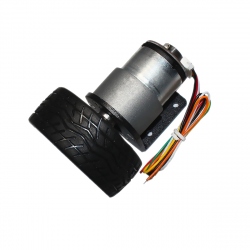 JGB37-520 Gearmotor with Encoder and Wheel (6 V, 18 RPM)
