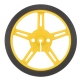 Wheel 60×8mm Pair - Yellow