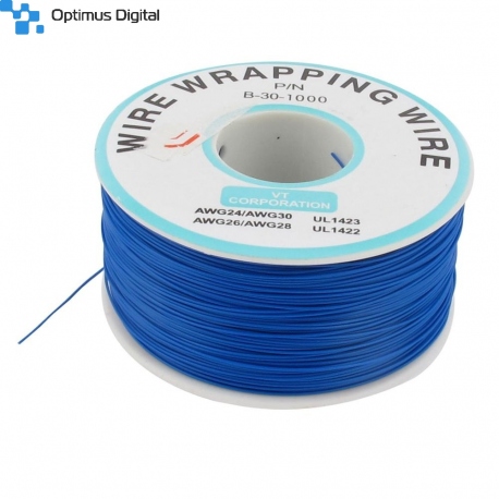 Mini Rolă de Fir Albastru 0.5 (diametru exterior) x 0.25 mm (diametru interior) 250 m