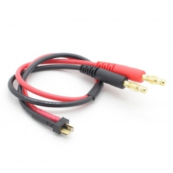 Mini T-Connector Charge Lead W/4mm Banana Plugs