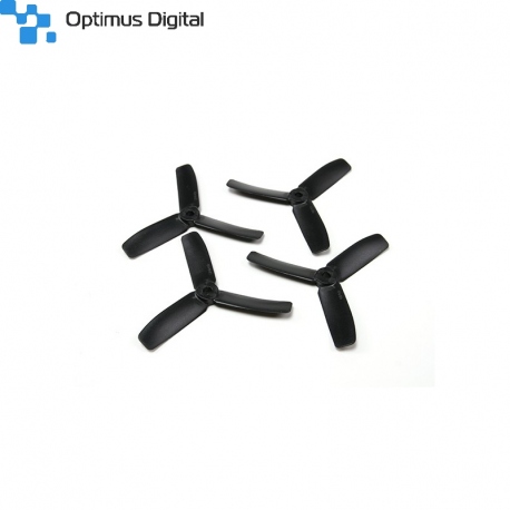 Set Două Perechi CW/CCW Elice cu 3 Pale Diatone Bull Nose Polycarbonate 4040 - Negru
