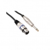 Cablu XLR Profesional de 3 m (XLR Mamă către Jack Mono de 6.35 mm)