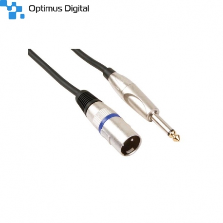 Cablu XLR Profesional de 1.5 m (XLR Tată către Jack Mono de 6.35 mm)
