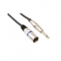 Professional XLR Cable, XLR Male to 6.35mm Mono Jack (1.5m)