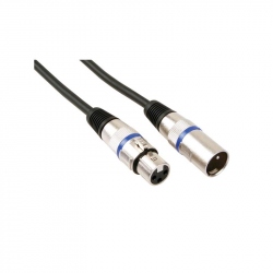 Professional XLR Cable, XLR Male to XLR Female (1m Black)