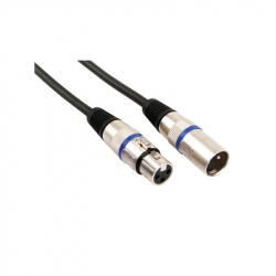 Cablu XLR Profesional Negru de 6 m (XLR Tată către XLR Mamă)