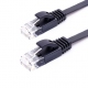 RJ45 CAT6 0.3 m Black Flat Network Cable
