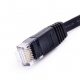 RJ45 CAT6 0.3 m Black Flat Network Cable