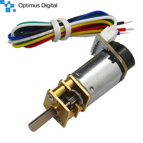 CGM12-N20VA-8200E Micro Gearmotor 1:10 with Encoder (6 V, 1550 RPM)