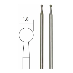 Proxxon 28222 - Diamond Grinding Pin, Ball 1.8mm, 2 pieces