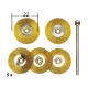 Proxxon 28962 - Brass Wheel Brushes, 5-Piece