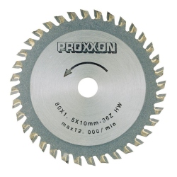 Proxxon 28732 - Circular Saw Blade Tungsten Carbide Tipped, 80 mm, 36 Teeth