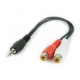 3.5 mm Plug to 2 x RCA Sockets Stereo Audio Cable, 0.2 m