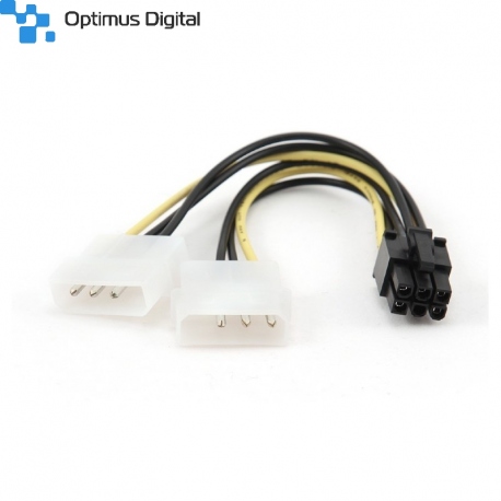 Internal Power Adapter Cable for PCI Express, 6 Pin to Molex x 2 pcs