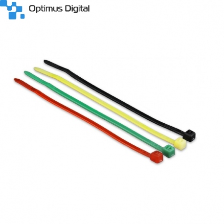 Self-Locking Nylon Cable Ties,100 mm x 2.5 mm, 4 Color Set, Bag of 100 pcs