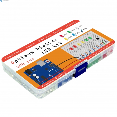 Optimus Digital LED Assortment Kit (500 pcs) with Bonus PCB and 220Ω Resistors
