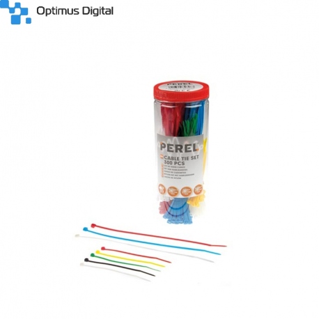 Set Benzi de Nylon pentru Prins Cabluri - Culori Variate (300 buc)