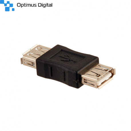 USB 2.0 Female - Female Adapter - Black