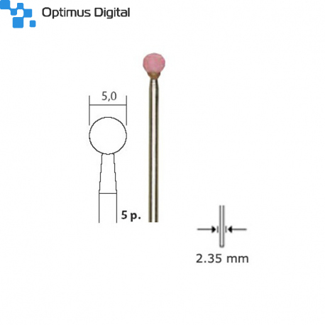 Proxxon 28772: Aluminum-Oxide Mounted Points Round, Pink