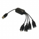 4 Ports USB 2.0 HUB - Black