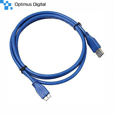 Cablu USB 3.0 USB A - USB Micro B - 1m - Albastru
