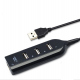 4 Port Black USB Hub