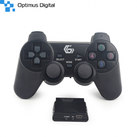 Gamepad Wireless Dual cu Vibratii Compatibil cu PS2/ PS3 / PC