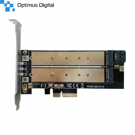 PC Expansion Card with 1 x M.2 Key B and 1 x NVME M.2 Key M